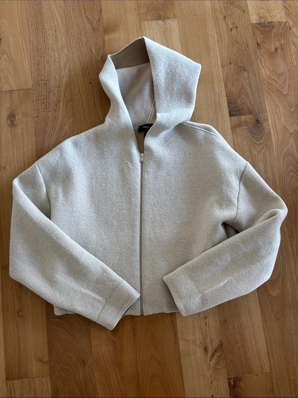 Theory Women's Cream Zip Hoodie Jacket